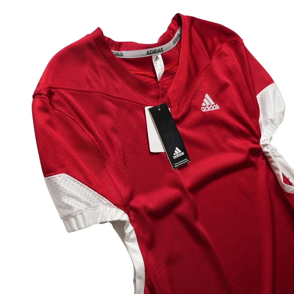 Adidas Football Practice Jersey Mens S‎ Red White H63668 Mesh Training